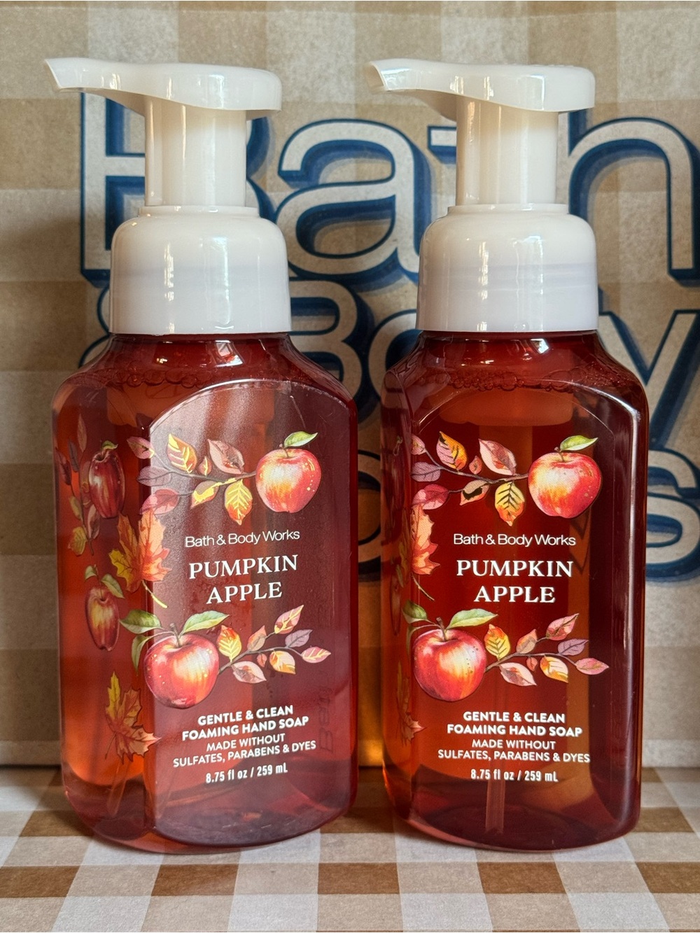 NEW B&BW (2) Pumpkin Apple Foaming Hand Soaps